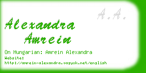 alexandra amrein business card